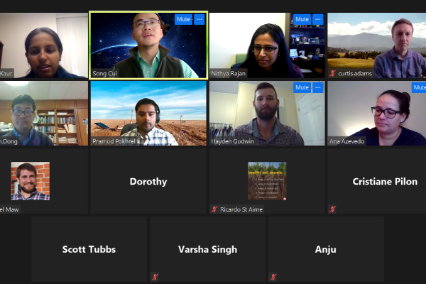 Screenshot of Zoom meeting with attendees