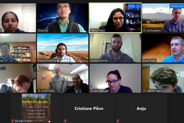 Screenshot of Zoom meeting with attendees