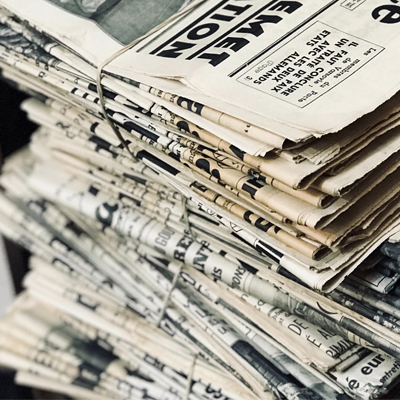 stack of newspapers