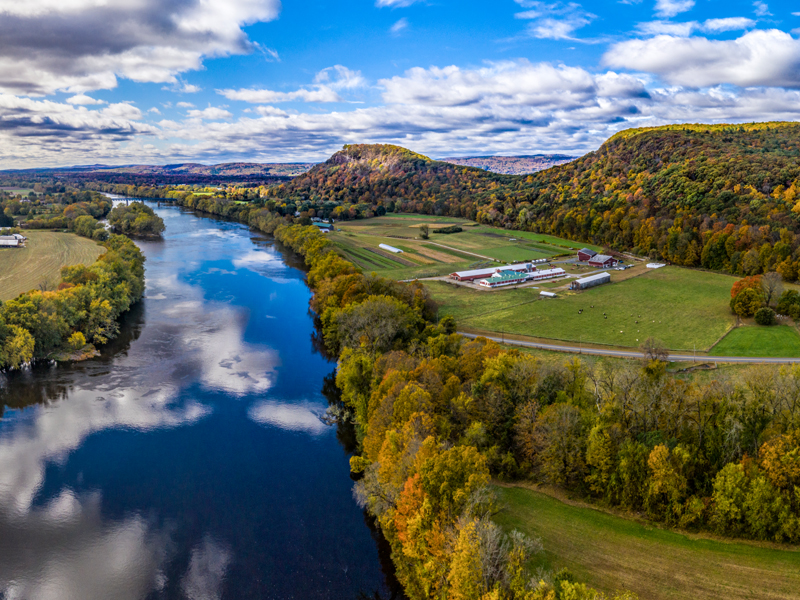 wide angle view of Idaho farm