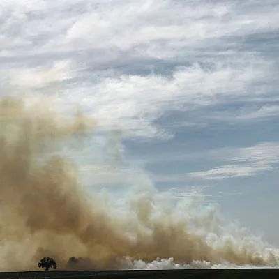 Prescribed burning on a farm