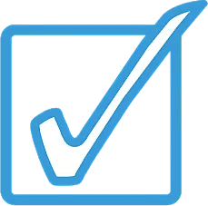 Checkmark icon blue